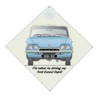Ford Consul Capri 1961-62 Car Window Hanging Sign
